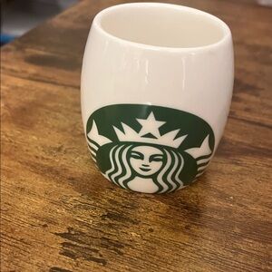 2010 Starbucks Green Logo White Mug 14oz espresso shot mug